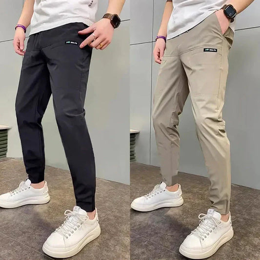 (🔥Nueva gran oferta 2024🔥) Mono ajustado con múltiples bolsillos y elástico alto para hombre👖