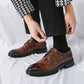 🔥50%OFF🐊👞Zapatos de cuero de negocios informales con estampado de cocodrilo a la moda para hombres