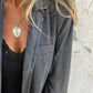 Chaqueta casual de mezclilla con bolsillos