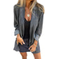 Chaqueta casual de mezclilla con bolsillos