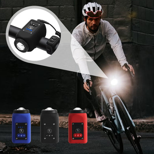 Faro delantero para bicicleta impermeable para exteriores con bocina