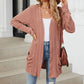 🔥Rebajas de otoño 49％🔥Abrigo de punto casual de manga larga y frente abierto para mujer