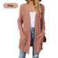 🔥Rebajas de otoño 49％🔥Abrigo de punto casual de manga larga y frente abierto para mujer