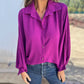 Camisa elegante de color sólido para mujeres